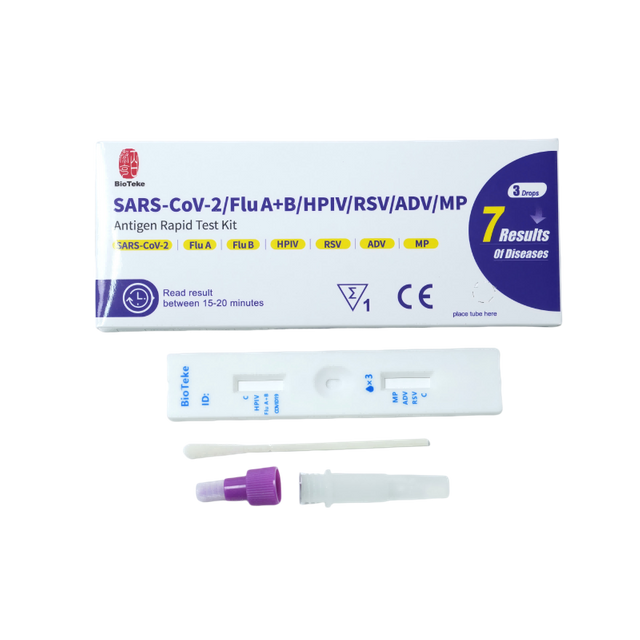 7 In 1 SARS-CoV-2/インフルエンザ A+B/HPIV/RSV/ADV/MP 抗原迅速検査キット