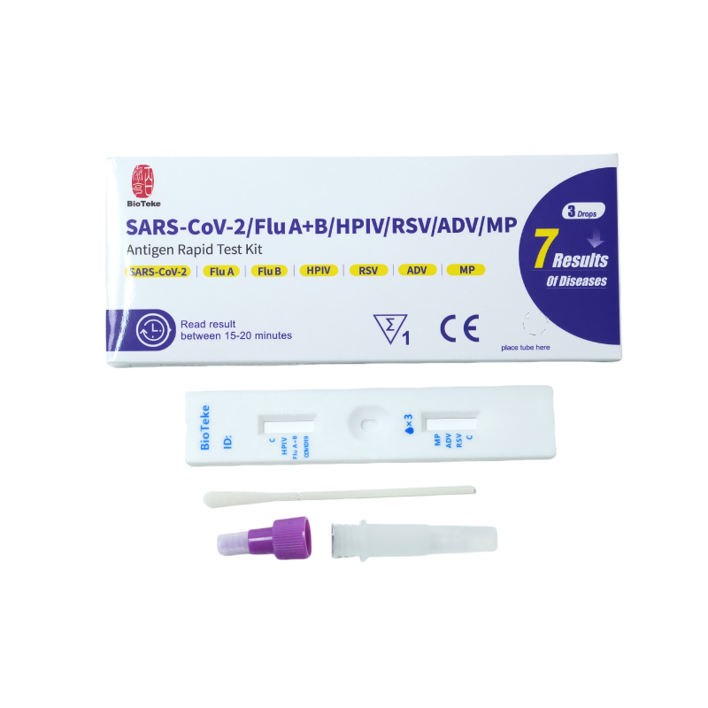 7 In 1 SARS-CoV-2/インフルエンザ A+B/HPIV/RSV/ADV/MP 抗原迅速検査キット