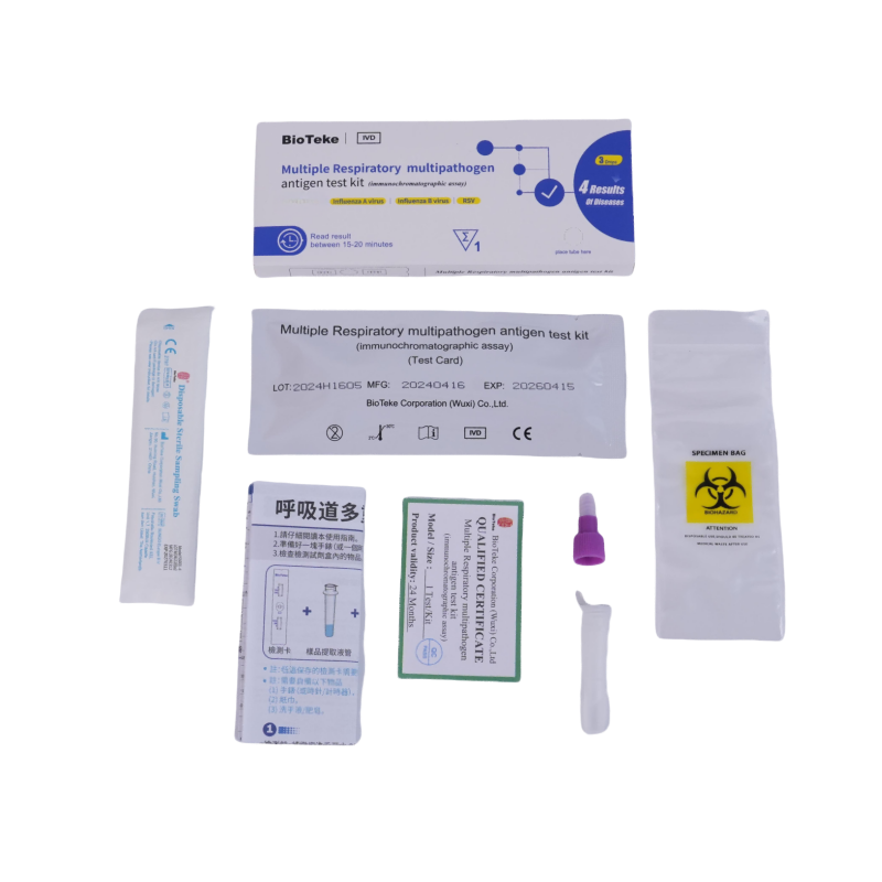 Bioteke 4 In 1 新型コロナウイルス感染症 (COVID-19)、インフルエンザ A+B、RSV 抗原迅速検査キット